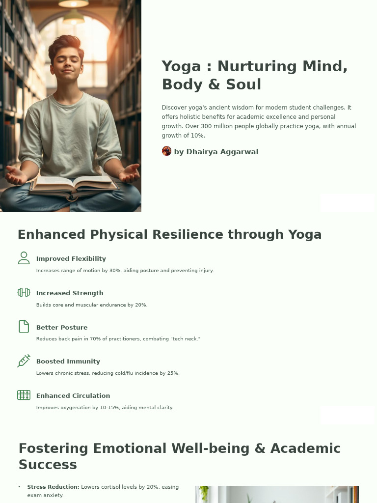Yoga for Student Success: Mind & Body | PDF | Relaxation (Psychology ...
