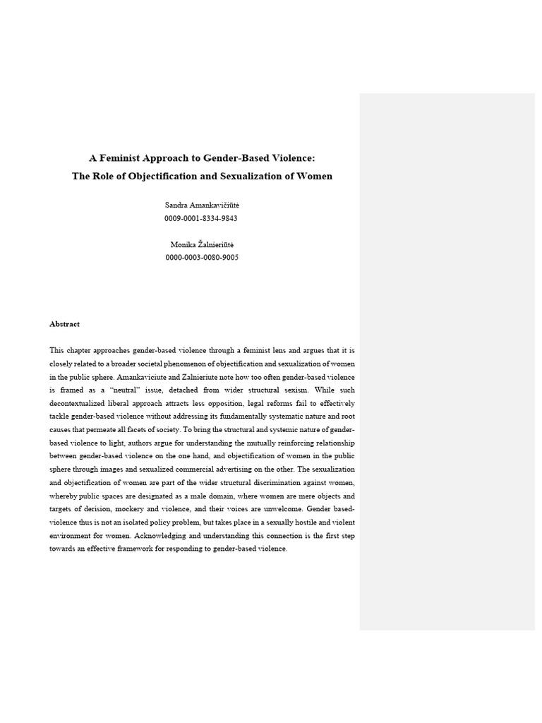 Feminist Insights on Gender Violence | PDF | Feminism | Gender Studies