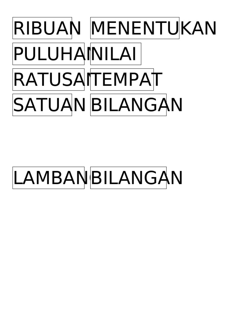 Aktivitas Bilangan: Ribu, Ratus, Puluh, Satuan | PDF