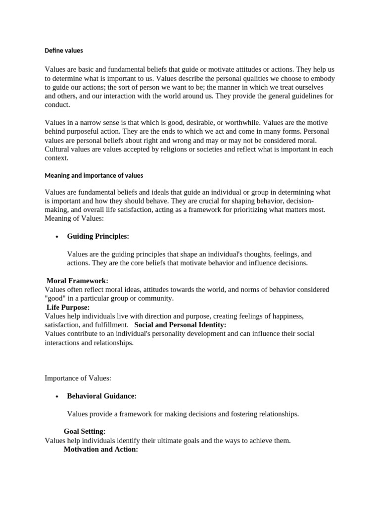 Understanding Values in Career Advancement | PDF | Attitude (Psychology ...