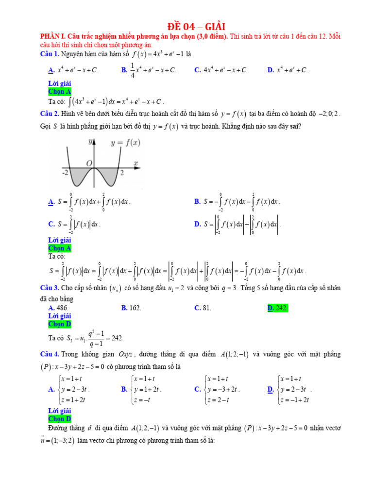 Dap An de 4 | PDF