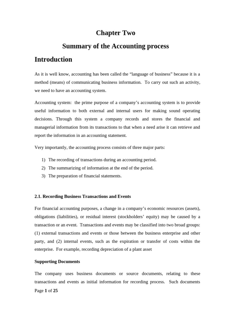 Overview of the Accounting Process | PDF | Debits And Credits | Expense