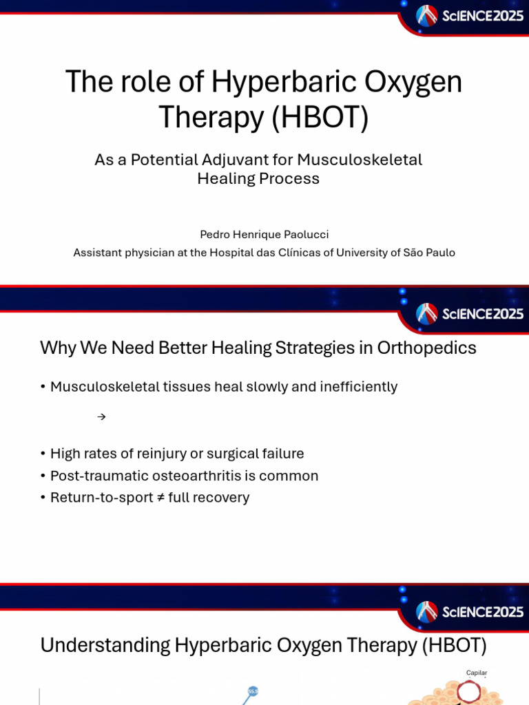 Hyperbaric Oxygen Therapy in Musculoskeletal Healing | PDF | Medical ...