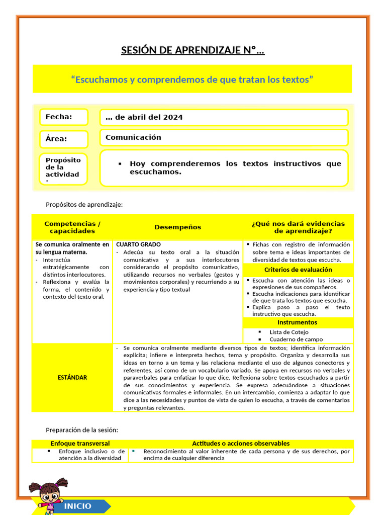 Comunicacion - Cuarto Grado | PDF | Comunicación | Comunicación no verbal