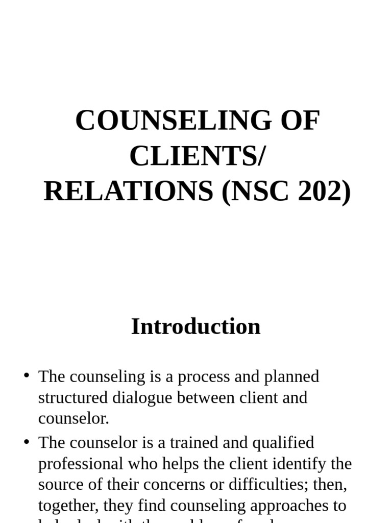 Effective Counseling Process Overview | PDF | Psychotherapy | Motivational