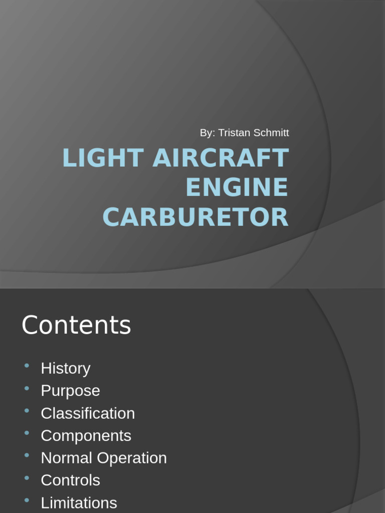 Light Aircraft Carburetor Overview | PDF