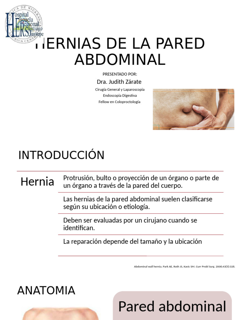 Hernias de La Pared Abdominal para Preinternos-1 | PDF | Abdomen