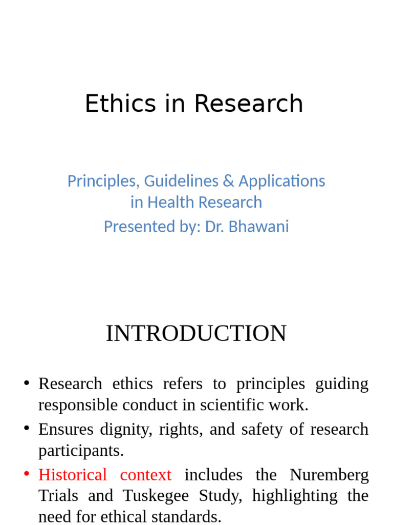Research Ethics: Principles & Guidelines | PDF | Informed Consent ...