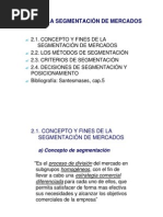 SEGMENTACIÓN DE MERCADOS