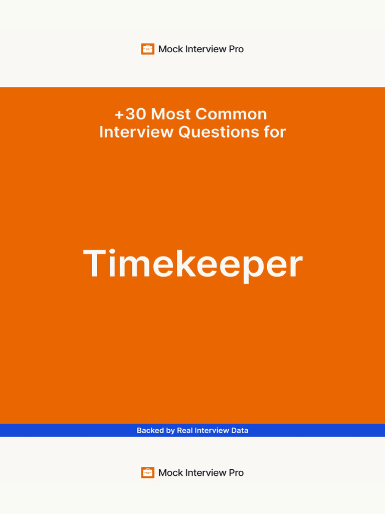 Timekeeper Interview Questions Guide | PDF | Overtime | Time Management