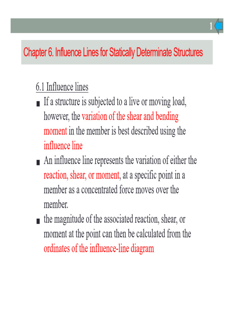 Influence Lines for Statically Determinate Structures | PDF