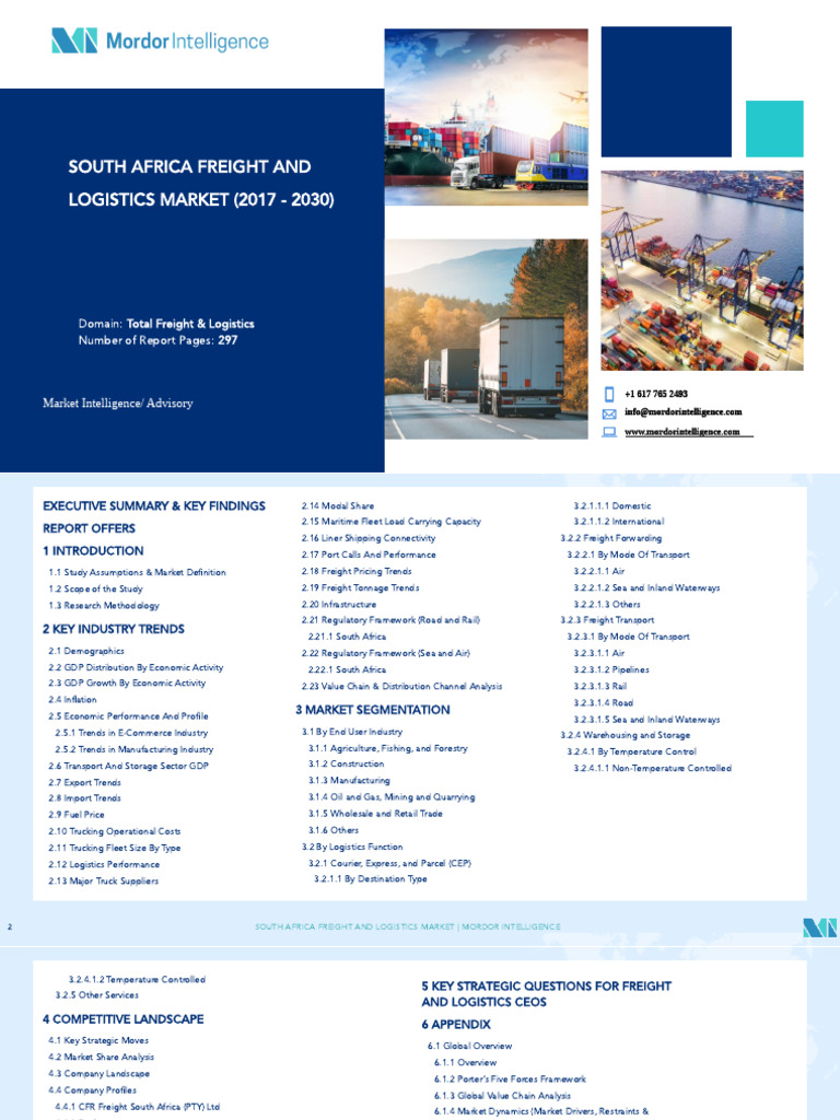 South Africa Freight and Logistics | PDF | Logistics | Cargo