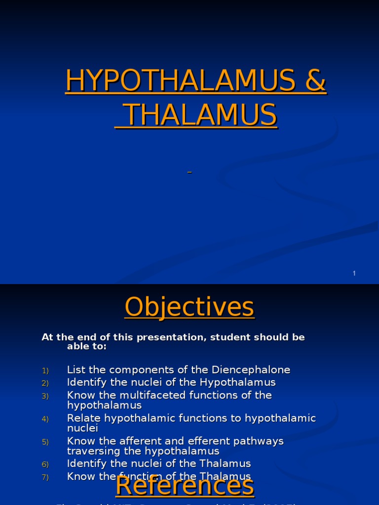Hypothalamus and Thalamus Physiology Biology Diagrams