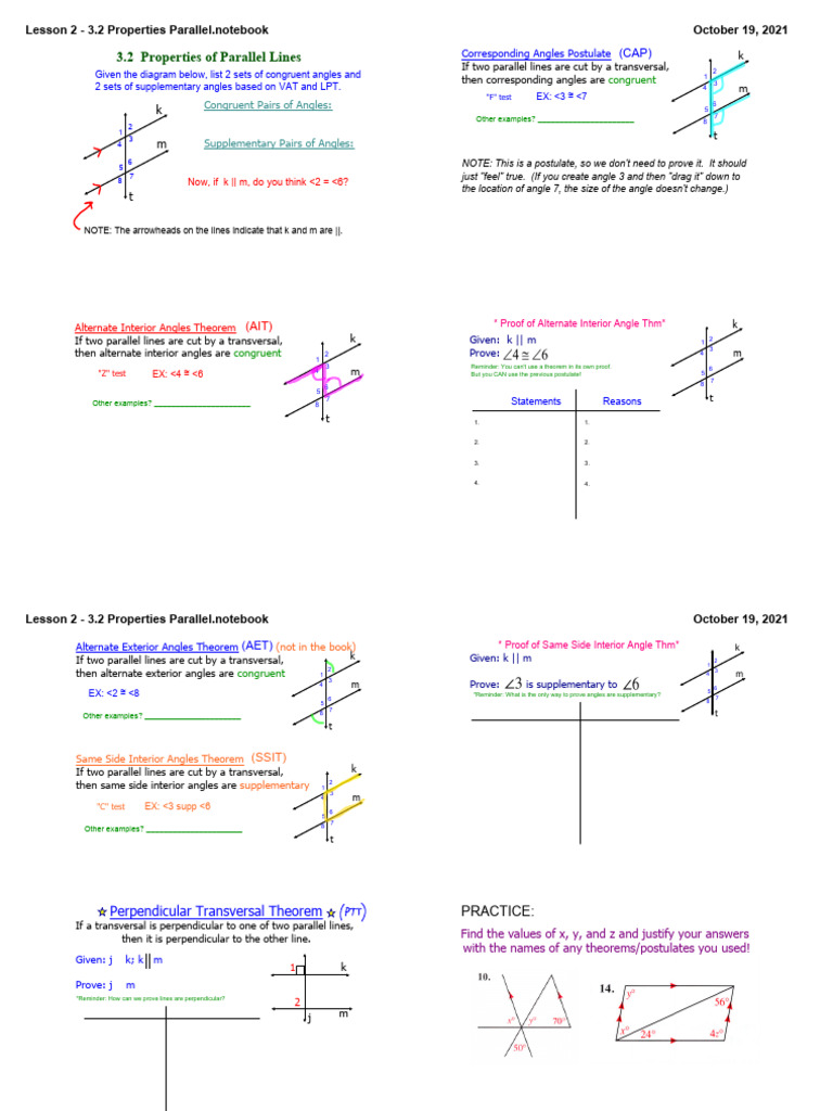 Lesson+2+ +Sec+3.2+Notes+WS | PDF | Euclidean Geometry | Euclid