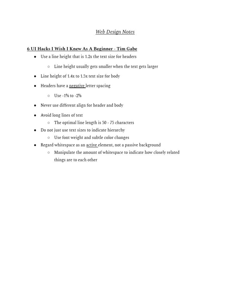Essential UI Design Tips for Beginners | PDF