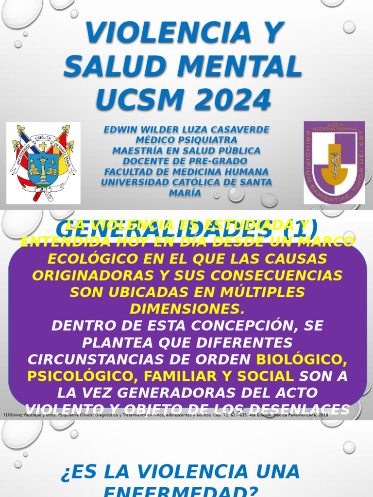 Impacto de la Violencia en la Salud Mental | PDF | Salud mental ...