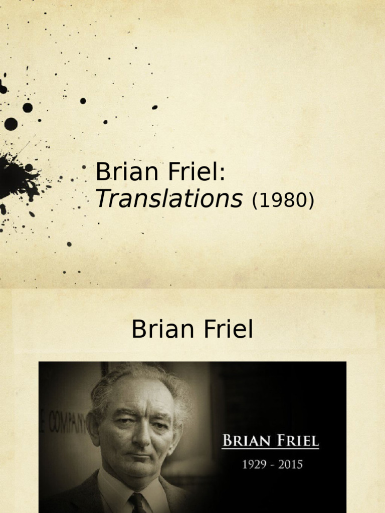 Friel's Translations: Language and Identity | PDF | Postcolonialism ...