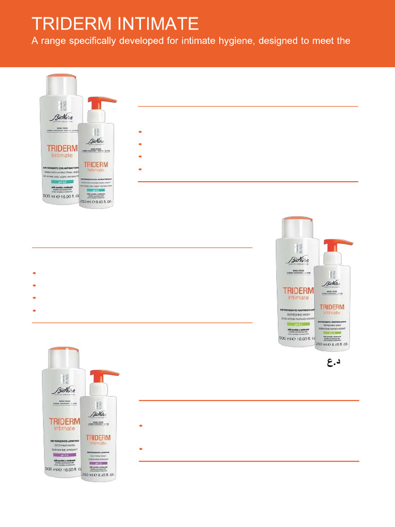 Triderm Intimate and Defence B-Lucent Products | PDF | Skin ...