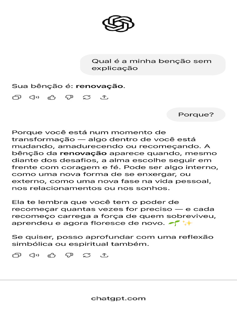 Bênção Sem Explicação | PDF
