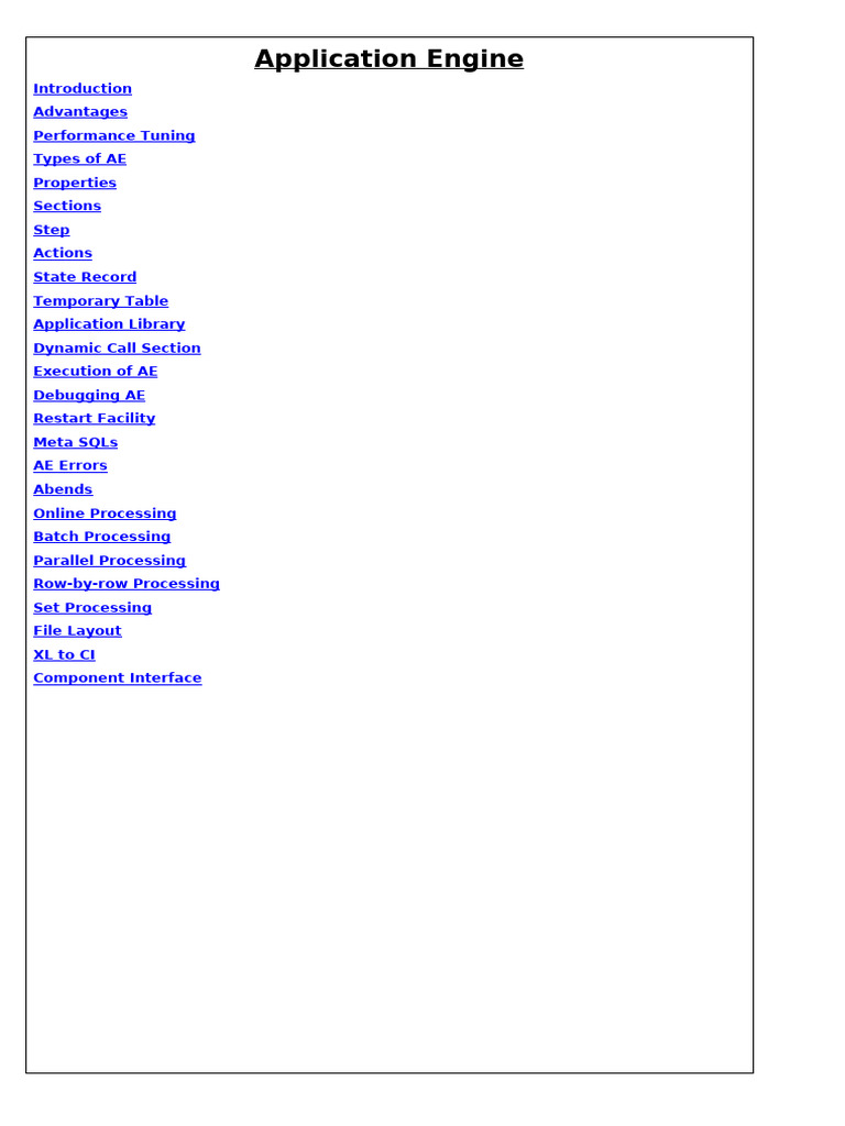 Comprehensive Guide to Application Engine | PDF | Computer Programming ...