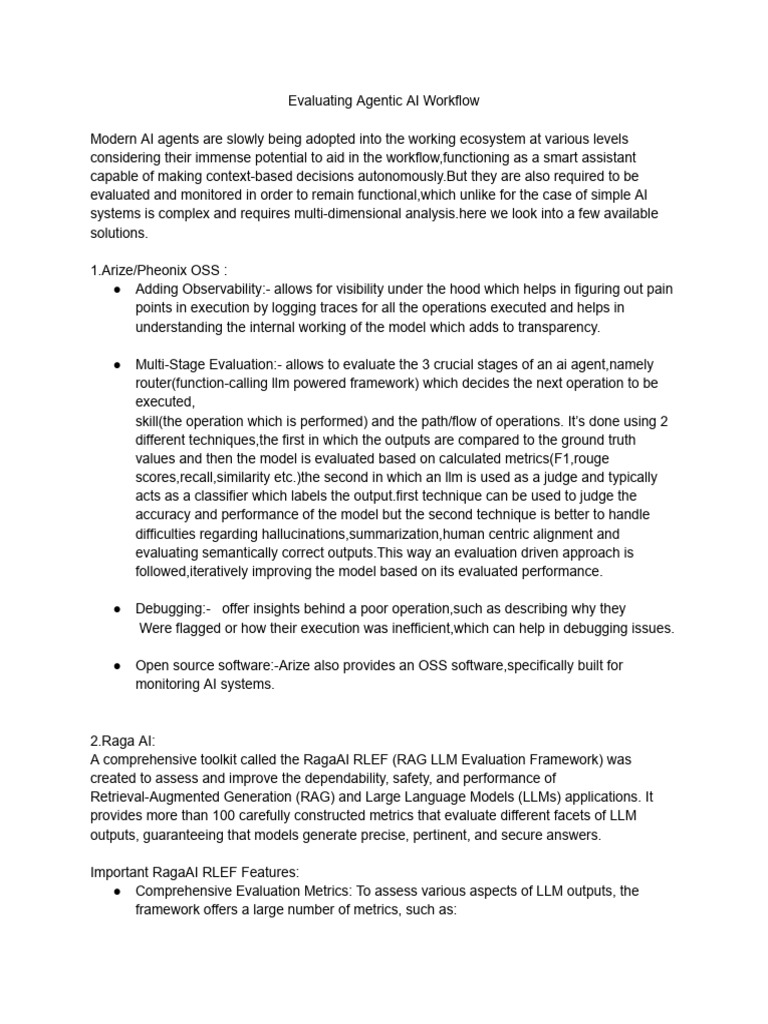 Evaluating Agentic AI Solutions | PDF | Artificial Intelligence ...