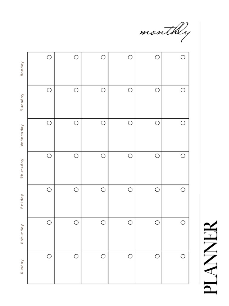 Monthly Planner Template | PDF