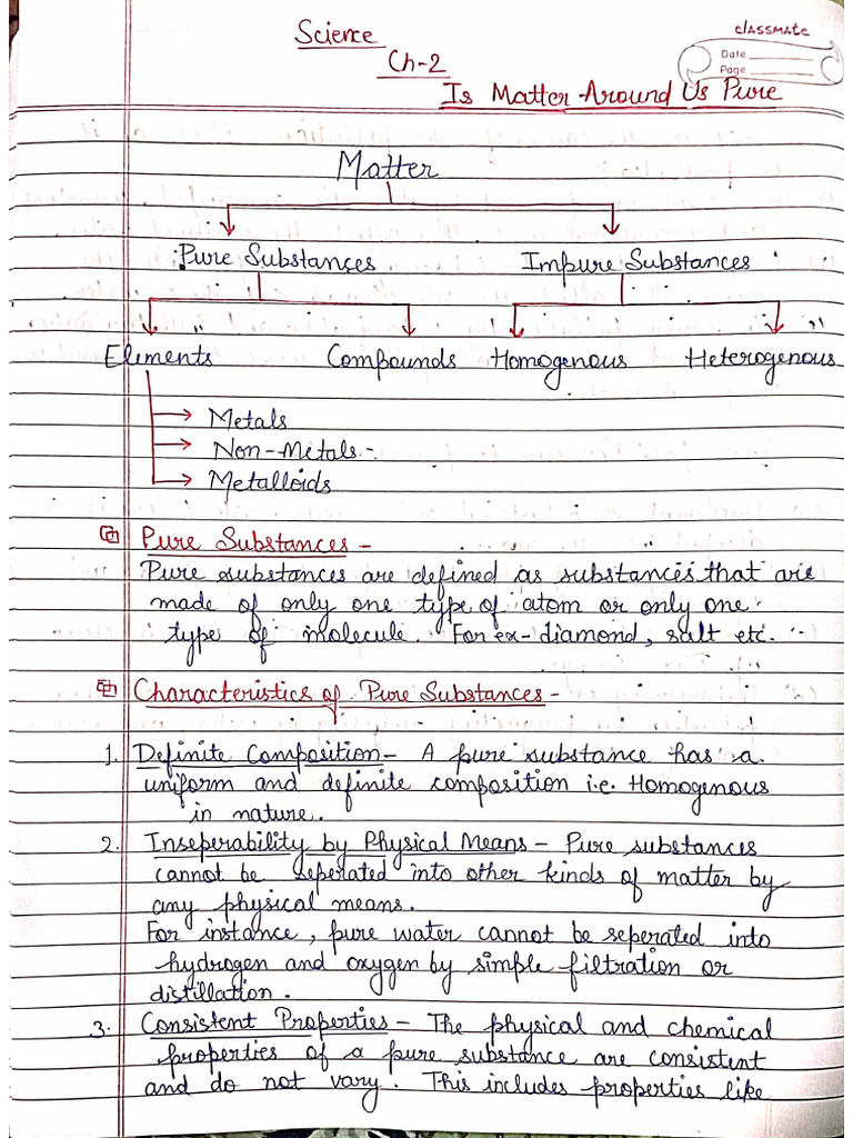 Science Class 9 Ch 2 is Matter Around Us Pure | PDF
