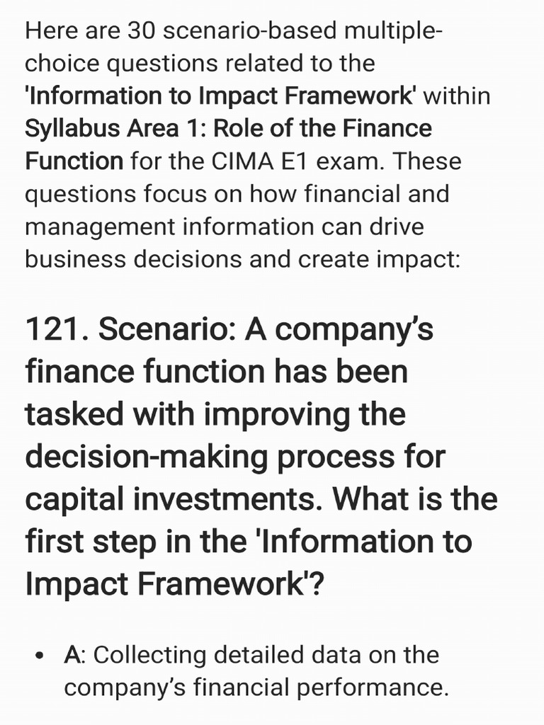 E1 Information To Impact Framework | PDF