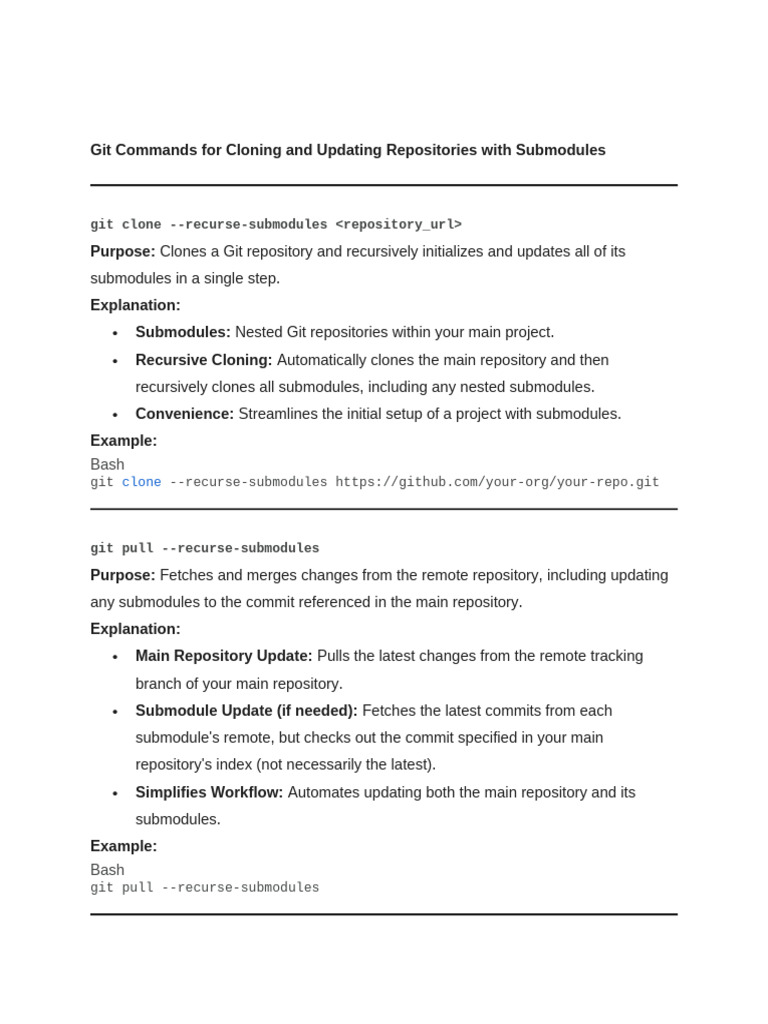 Cloning Git Repos with Submodules | PDF | Operating System Families ...