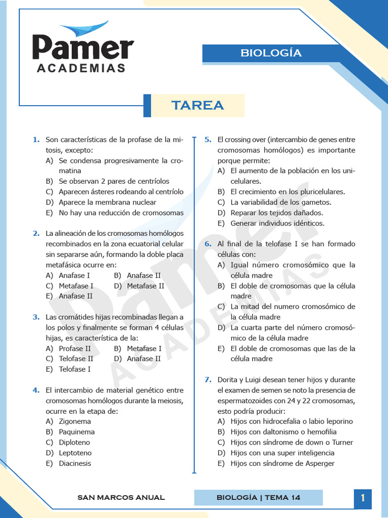 BIOLOGIA TSem14 | PDF | Mitosis | Mitosis