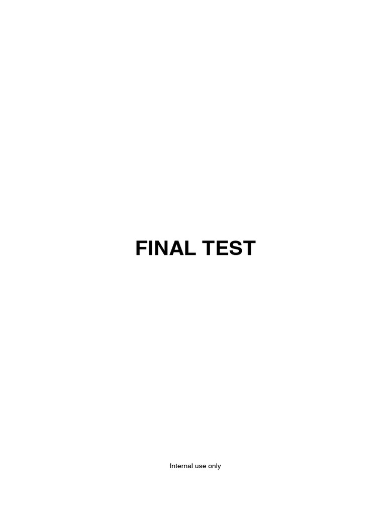 Final Test | PDF