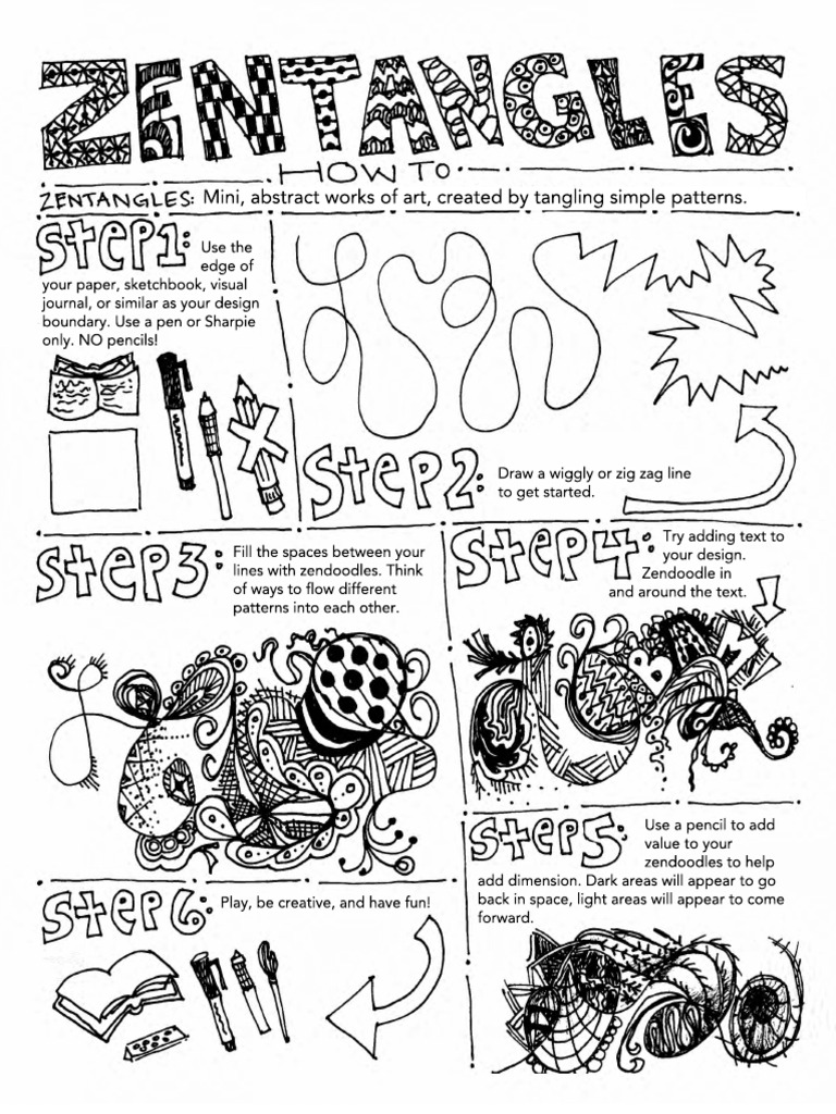 4-Zendoodle How To Handout | PDF
