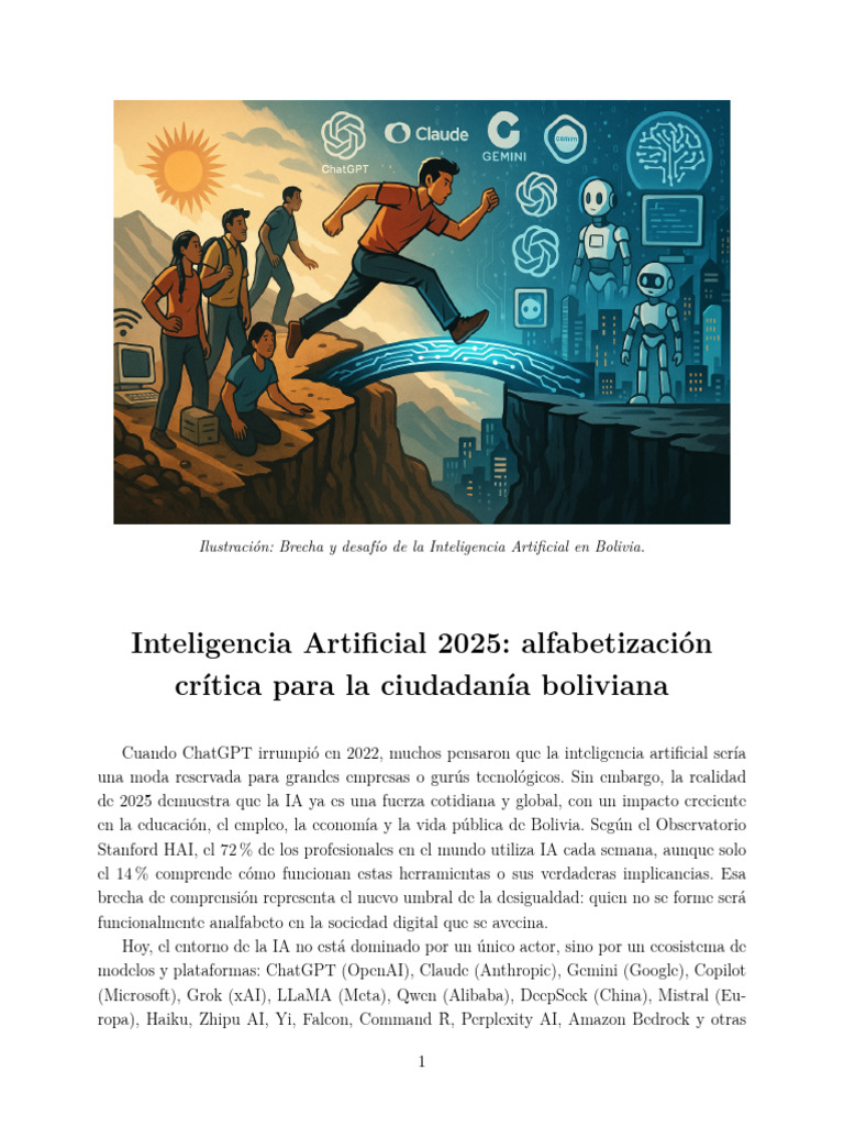 Desafíos de la IA en Bolivia 2025 | PDF | Inteligencia artificial ...