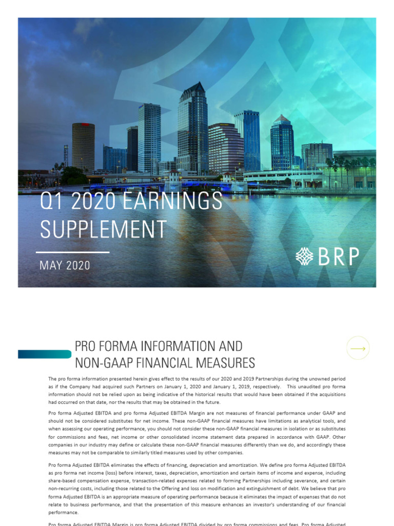 Pro Forma Financial Overview 2020 | PDF | Money | Investing