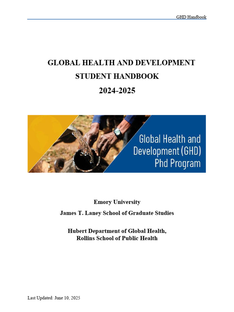 GHD Student Handbook 2024-2025 | PDF | Thesis | Doctor Of Philosophy