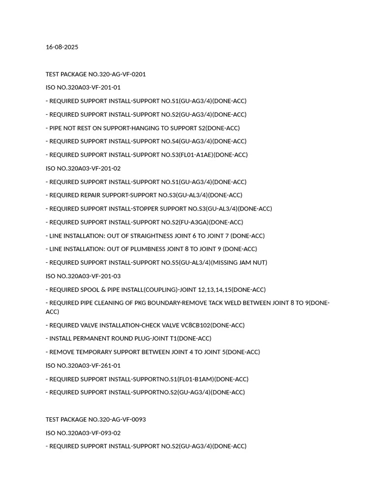 Support Installation and Repair Summary | PDF