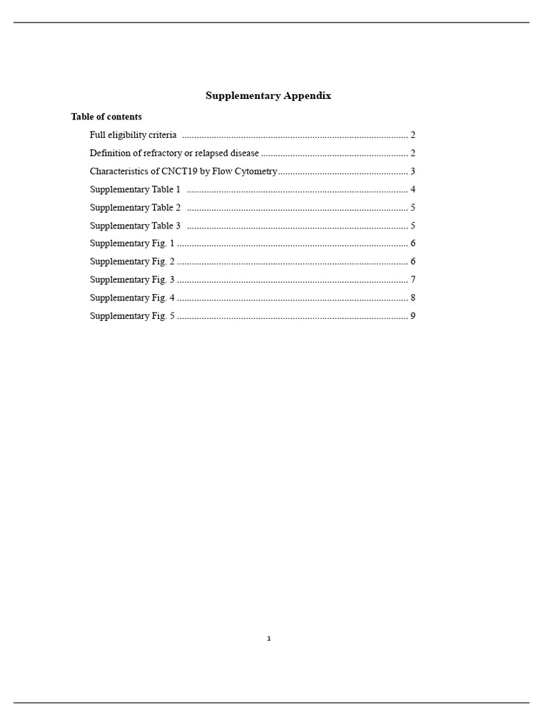 Supplementary Appendix | PDF | Lymphoma | Clinical Medicine