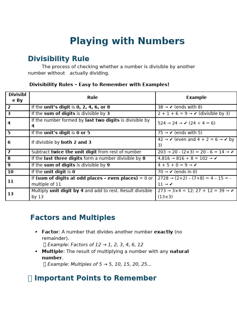 ? Playing With Numbers | PDF | Numbers | Elementary Mathematics