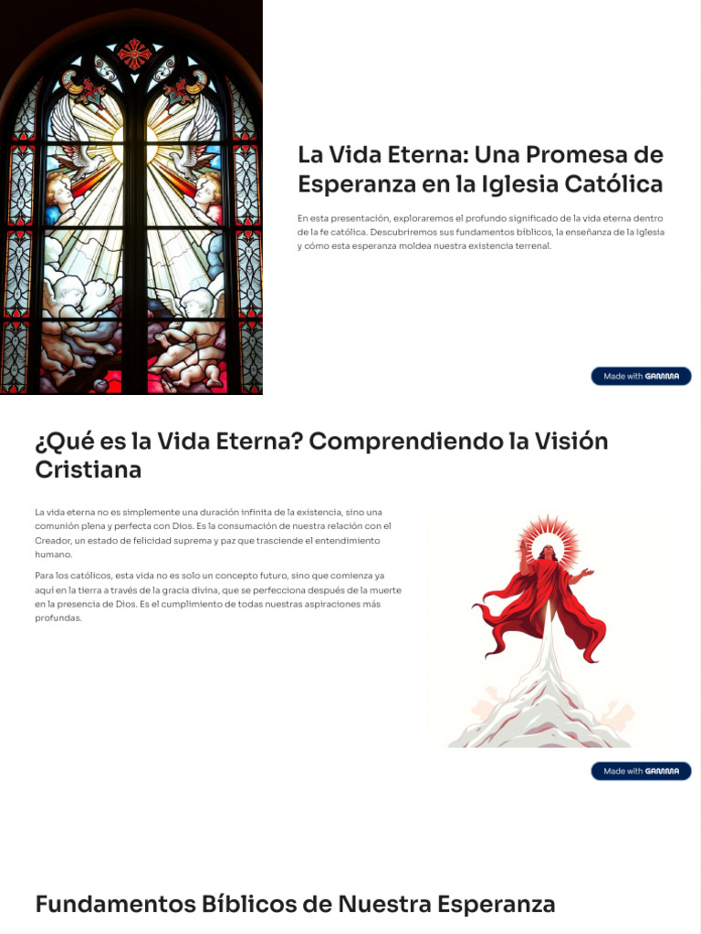 La Vida Eterna en la Fe Católica | PDF | Vida eterna (cristianismo ...