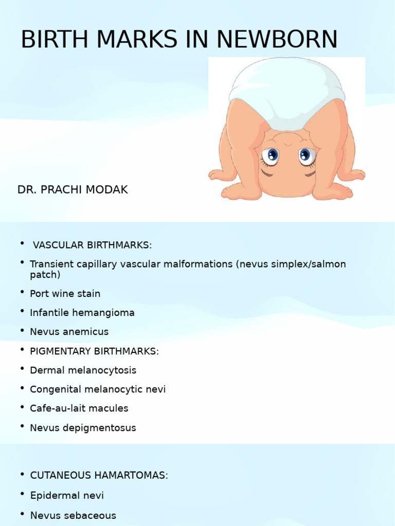 Birthmarks in Newborn | PDF | Skin | Medical Specialties