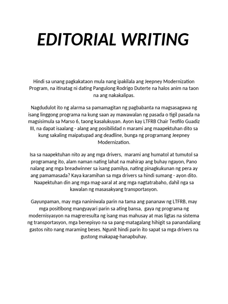 Editorial Writing File | PDF