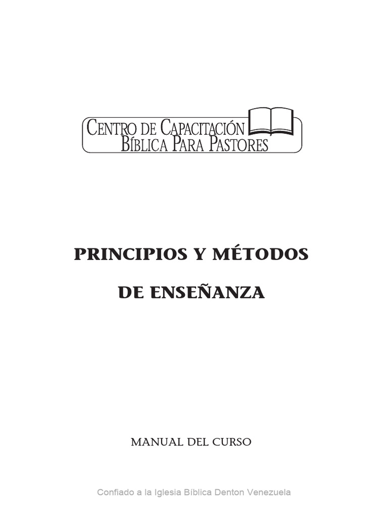 Métodos de Enseñanza Bíblica para Pastores | PDF | Biblia | Enseñando