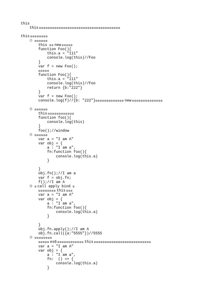 Understanding 'this' in JavaScript | PDF | Computer Programming ...