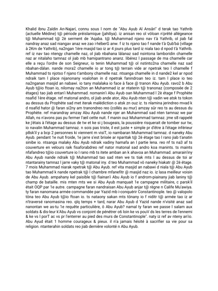 Abu Ayub Al Ansari : Histoire et Héritage | PDF