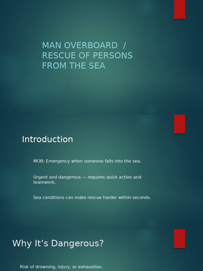 Man Overboard Rescue Procedures Guide | PDF | Water Transport