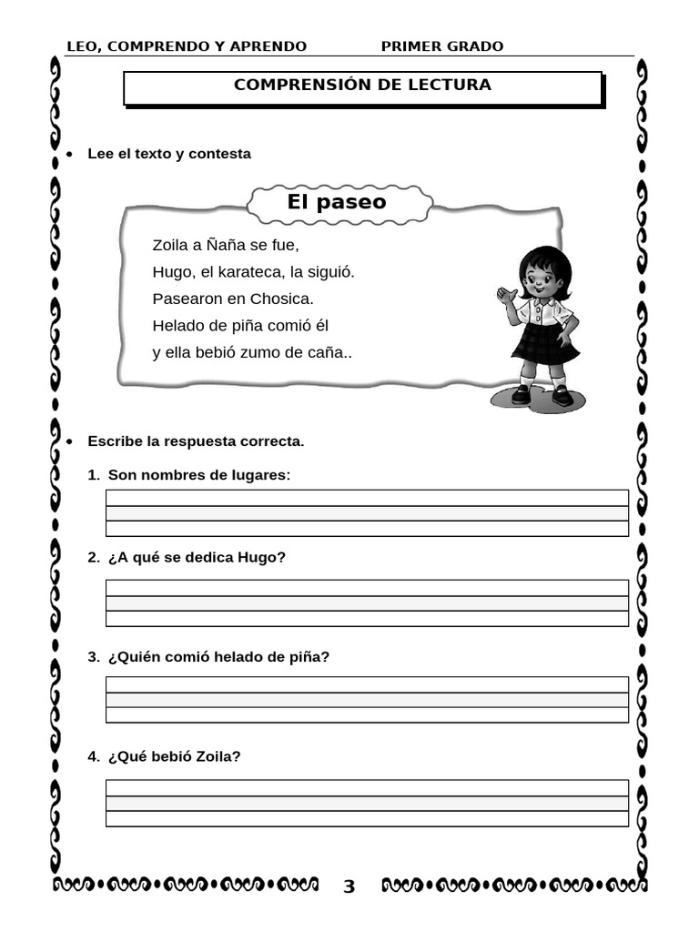 Comprensión Lectora para Primer Grado | PDF | León
