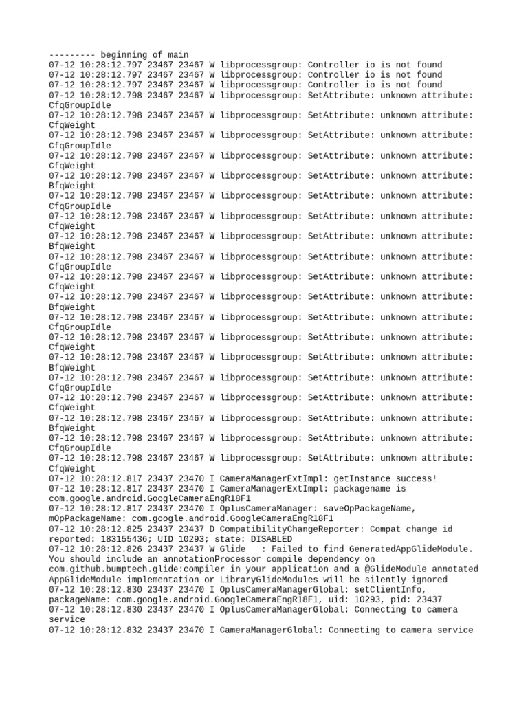 Libprocessgroup Warnings Log Analysis | PDF | Computing | Software