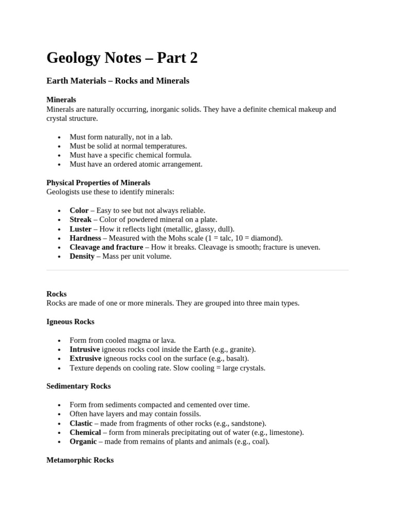 Geology 2 | PDF
