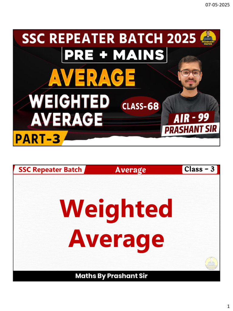 Average Class-3 Notes | PDF