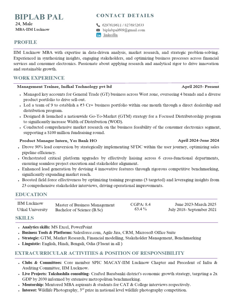 Biplab Pal CV Research Assistant | PDF | Economies | Business